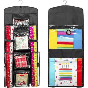 Joyful Moose Gift Wrapping paper organizer storage for Gift Bag Holder White