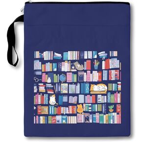 Book Sleeve Book Lover Gifts, Cat Book Protector with Zipper, 11 X 9 Inch Waterproof Book Covers for Paperbacks, Book Pouch Gifts for Women Bookish Librarian Reader Bibliophile, c04