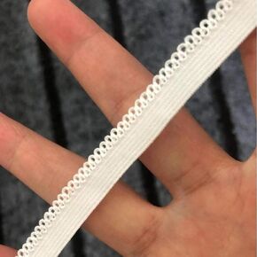 22 Yards Picot Edged Lingerie Sewing Elastic 3/8" Wide, White