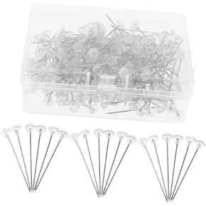 200pcs Rhinestone Floral Bouquet Stabilizing for Wedding and Corsages Elegant Crafting Needles for Hair Accessories and Floral Arrangements