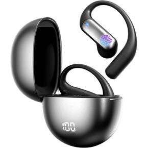 AI Language Translator Earbuds OWS 3 in 1 Translator Earbuds 144 Languages Accents for iOS and Android Travel Business Meetings Learning, Two Way Translator Device ，Black
