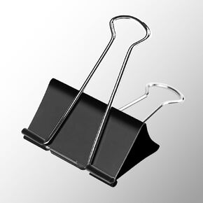 Jumbo Binder Clips 3 inch, Binder Clips Extra Large Heavy Duty 18 Pcs for Office Supplies, Black
