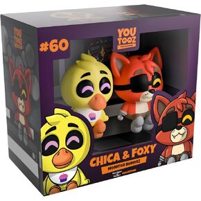 Youtooz FNAF Chica and Foxy Monitor Buddies - Five Nights at Freddy's Desk Decor - 2.5" Figures for Fans of Five Nights at Freddy's