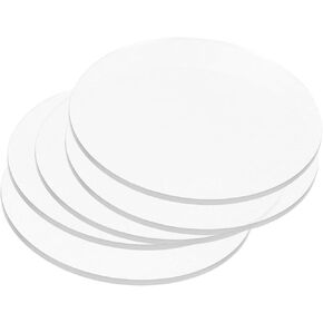 5pcs أقراص الاكريليك دائرية فراغات شفافة للحرف اليدوية حواف خفيفة الوزن لديكور المنزل وافتراض المكتب