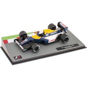 OPO 10 - Miniature Car Formula 1 1/43 - Williams FW 14B - Nigel Mansell - 1992 - Metal, Scale 1/43, Kid, Little Kid, Indoor, F1, No Batteries Required, Base, Plexiglas Box