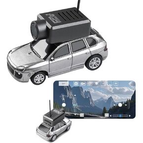 Mini FPV Remote Control Camera Car Gyro Version, 1:64 4x4 Full Scale Rc Cars, 2.4GHz WiFi, 720P HD Camera Transmission Photo and Video, 30m Range, Silver