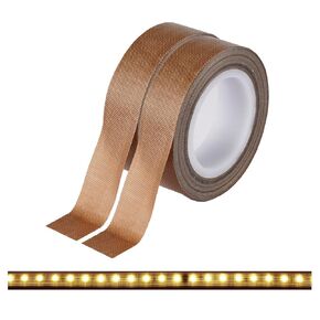 Meking 2PCS LED Light Strip Masking Tape 0.59 in x 32.8 ft Light Dimming Tape for Soften Light, Beige&Brown