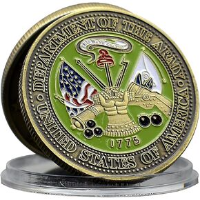U.S. Army Challenge Coin - Military Coin with 1775 Symbol, for Army Veterans and Soldiers