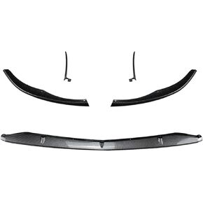 Spoiler Separator, Car Front Bumper Lip Diffuser Spoiler Compatible with Benz C-Class W205 C205 S205 C63 AMG 2015-2022 Gloss Black Body Kits Tuning(Carbon Look)