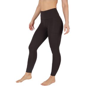 90 Degree By Reflex High Waist Fleece Lined Leggings with Side Pocket - Yoga Pants - Poseidon with Pocket - Large in Kuwait
