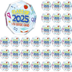Geelin 30 Pcs 2025 5th Grade Graduation Gifts Bulk Fifth Grade Graduation Gifts Acrylic Award Next Stop Middle School Acrylic Keepsake Plaque Award Gift for Achievement Teacher Classroom Supplies