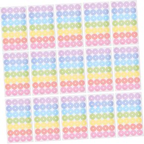 DOITOOL 20sheets Colorful Hole Reinforcement Stickers for Loose-Leaf Paper Paper Hole Repair Labels for Office and School Supplies