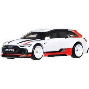 Hot Wheels Premium Car Culture Fast Wagons 1:64 Scale Die-Cast Audi RS 6 Avant Collectible Vehicle with Real Riders Tires & Metal/Metal Body & Chassis