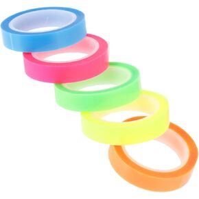 5 Rolls Highllighter Tape من علامات تبويب لزجة شفافة للكتب لتركيز عسر القراءة والتركيز ألوان زاهية لسهولة الترميز وتسليط الضوء على النقطة الرئيسية in Kuwait