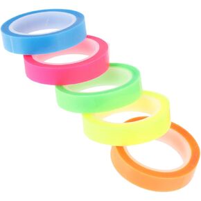 5Rolls Transparent Sticky Tabs of Highlight Tapes for School and Office Reading to Enhance Focus and Visual Tracking Skills