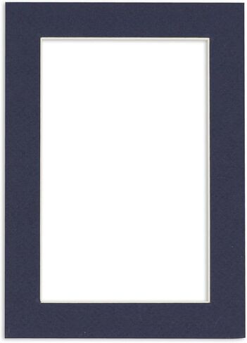 CountryArtHouse Navy Blue Acid Free 11x14 Picture Frame Mats with White Core Bevel Cut for 8.5x11 Pictures - Fits 11x14 Frame - One Mat in Saudi Arabia