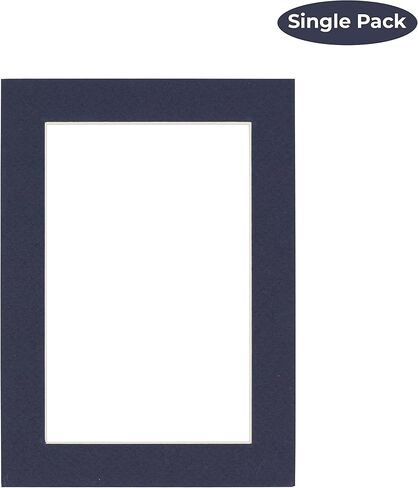 CountryArtHouse Navy Blue Acid Free 11x14 Picture Frame Mats with White Core Bevel Cut for 8.5x11 Pictures - Fits 11x14 Frame - One Mat in Saudi Arabia