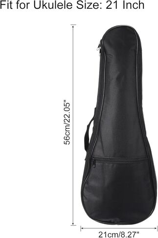 MECCANIXITY Ukulele Case 26 Inch Ukulele Bag Single Shoulder Backpack with Adjustable Straps Black in Saudi Arabia