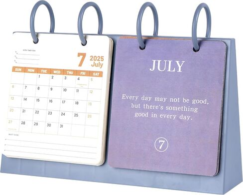 Small Desk Calendar 2025-2026 Desktop Calendar 18 Months Runs from July 2025 Until Dec 2026 Mini Standing Flip Calendar for Home School and Office Supplies,10" x 7",Pink in Saudi Arabia
