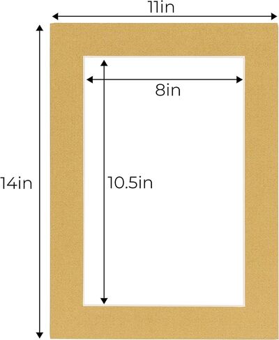 CountryArtHouse Navy Blue Acid Free 11x14 Picture Frame Mats with White Core Bevel Cut for 8.5x11 Pictures - Fits 11x14 Frame - One Mat in Saudi Arabia