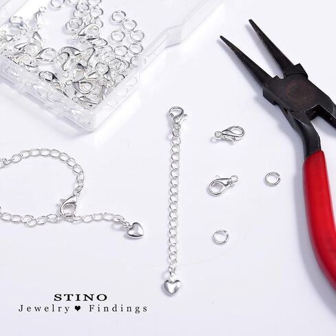 90PCs Fadeless Lobster Claw Clasps (10mm) & Jump Rings for Jewelry Making, Necklace Bracelet Findings & Supplies (18K Gold Plated) in Saudi Arabia