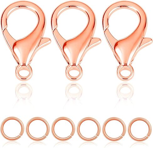90pcs clasps claw clawles lebster lebster (10 مم) وخواتم القفز لصنع المجوهرات ، ونتائج ومستلزمات القلادة (18K الذهب مطلي) in Kuwait