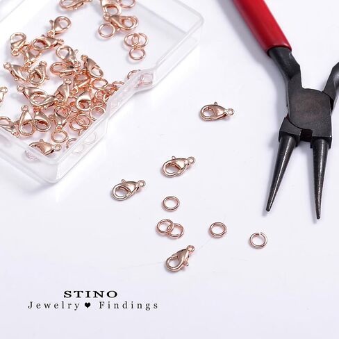 90pcs clasps claw clawles lebster lebster (10 مم) وخواتم القفز لصنع المجوهرات ، ونتائج ومستلزمات القلادة (18K الذهب مطلي) in Kuwait