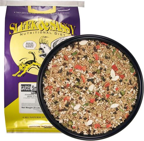 SLEEK & SASSY Garden Small Hookbill No Sunflower Bird Food for Lovebirds, Cockatiels, Quaker Parrots & Small Conures (4 lbs.) in Saudi Arabia