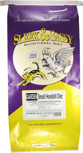 SLEEK & SASSY Garden Small Hookbill No Sunflower Bird Food for Lovebirds, Cockatiels, Quaker Parrots & Small Conures (4 lbs.) in Saudi Arabia