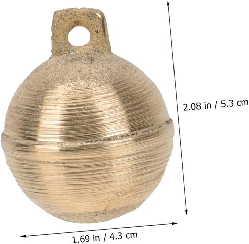 2pcs Brass Pet Bells for Dogs Cats Lightweight Sturdy Sheep Cattle Collar Accessories Unique Design for Enhanced Pet Liveliness Safety in Saudi Arabia