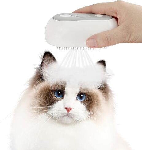 Cat Brush for Shedding Rechargeable Cat Steam Brushes for Indoor Cats Self-Cleaning Pet Grooming Tool for Long and Short Hair Steamy Dog Comb Cat Deshedding Hair Brush, Yellow in Saudi Arabia