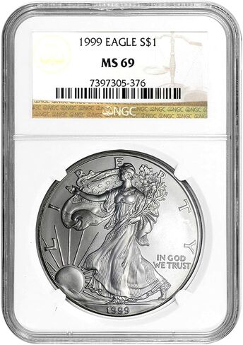 USA 1999 $1 American Silver Eagle Coin MS69 NGC - 1oz United States Mint in Saudi Arabia