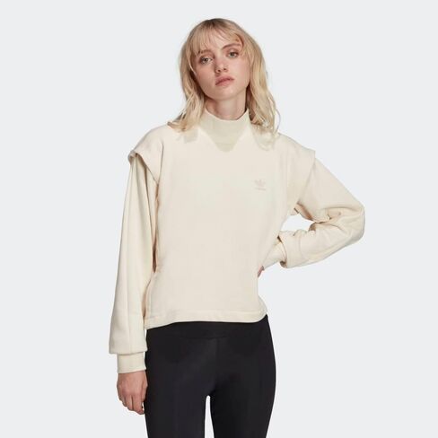 adidas Originals Women's Adicolor Clean Classics Half Zip Sweatshirt in Kuwait