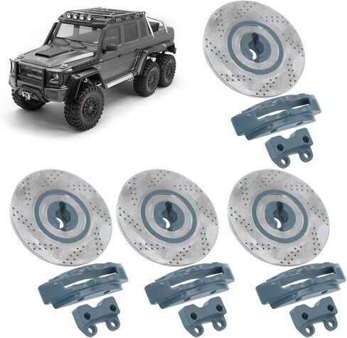 BNINETEENTEAM 4PCS محاكاة أقراص الفرامل المعدنية تتناسب مع 1/10 RC CAR PARTS (أخضر) in Saudi Arabia