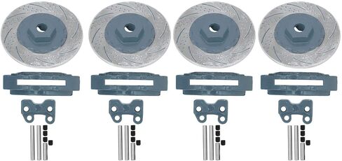 BNINETEENTEAM 4PCS محاكاة أقراص الفرامل المعدنية تتناسب مع 1/10 RC CAR PARTS (أخضر) in Saudi Arabia