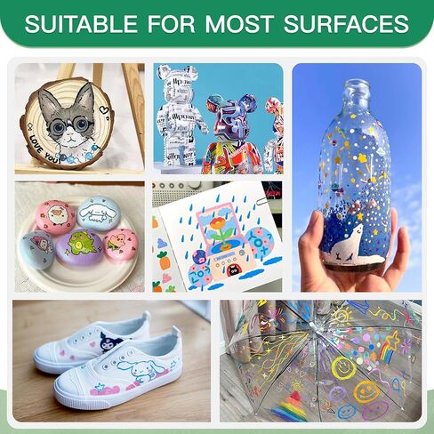 24 قطعة من أقلام طلاء الأكريليك - أقلام طلاء أكريليك ذات طرف مزدوج (12 لونًا) علامات طلاء، للرسم الصخري، السيراميك، الخشب، البلاستيك، الخط، سجل القصاصات، حروف الفرشاة، صناعة البطاقات، الحرف اليدوية اليدوية in Kuwait