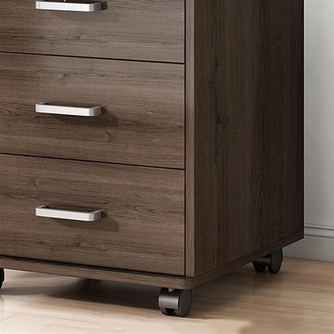Filing Cabinet Office Filing CabinetWooden 3 Drawer Solid Color Storage CabinetFiling CabinetWith Lock StorageWheel Slide Small Side Cabinet File Cabinets(White) in Saudi Arabia