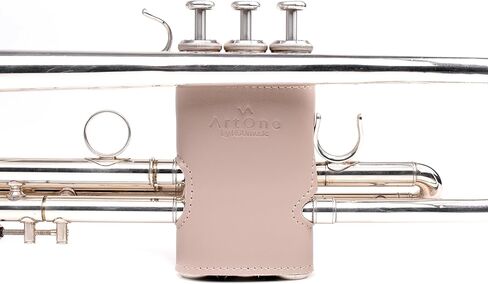 واقي صمام البوق ArtOne، جلد صناعي نباتي صديق للبيئة، واقي صمام البوق النباتي، غطاء صمام البوق، إكسسوارات نحاسية (موديل XL، أسود) in Kuwait