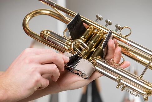 واقي صمام البوق ArtOne، جلد صناعي نباتي صديق للبيئة، واقي صمام البوق النباتي، غطاء صمام البوق، إكسسوارات نحاسية (موديل XL، أسود) in Kuwait