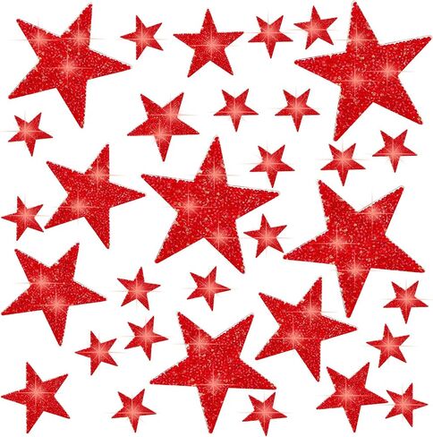 16pcs 4 أحجام الحديد النجوم على بقع ، نجم الراين الحديد الحديد على بقع النجمة اللاصقة بقع غراء الساخن راينستون بريق بلوريات لامعة ل Diy الحرف اليدوية. in Kuwait