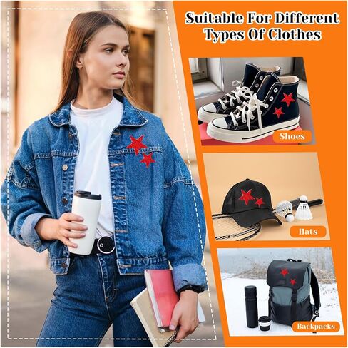 16pcs 4 أحجام الحديد النجوم على بقع ، نجم الراين الحديد الحديد على بقع النجمة اللاصقة بقع غراء الساخن راينستون بريق بلوريات لامعة ل Diy الحرف اليدوية. in Kuwait