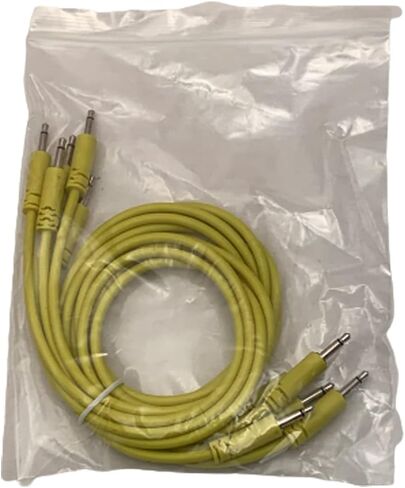Luigis Modular Supply Spaghetti Eurorack Patch Cables - Package of 5 Yellow Cables, 18 (45 cm) in Saudi Arabia