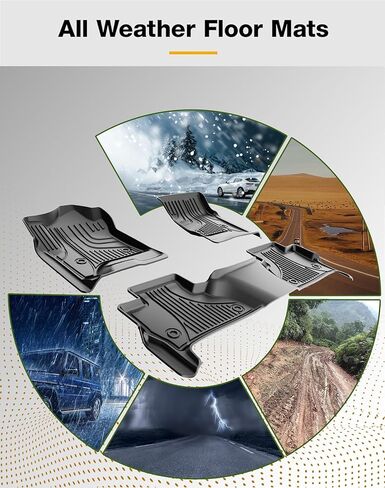 سجادات أرضية أصلية لسيارة Cadillac XT5 2016-2024 / Chevy Blazer 2019-2024 (غير مناسبة لطراز Blazer EV) - بطانات أرضية TPE ملائمة حسب الطلب - سجادات أرضية مناسبة لجميع الأحوال الجوية لشفروليه بليزر/كاديلاك XT5 in Kuwait