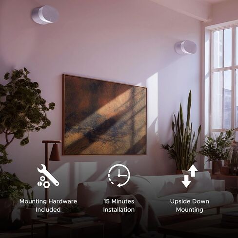 ERA300 Wall Mount Bracket, Low Profile, Black, Twin Pack, Compatible with Sonos ERA 300 Speaker, Complete with All Fixing Hardware in Kuwait