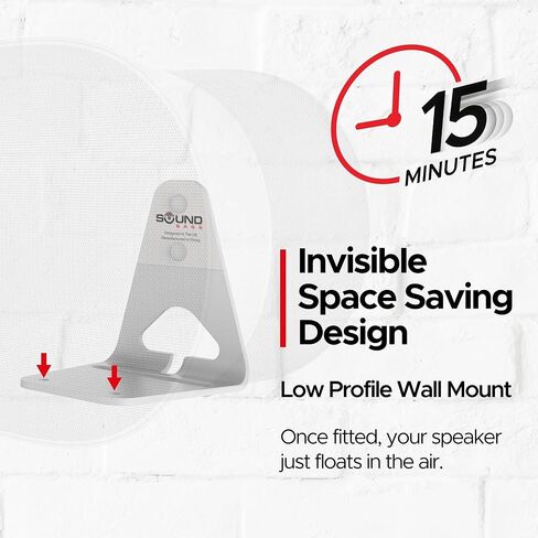 ERA300 Wall Mount Bracket, Low Profile, Black, Twin Pack, Compatible with Sonos ERA 300 Speaker, Complete with All Fixing Hardware in Kuwait