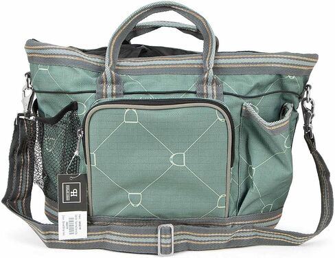 Jeffers Poplar Head Grooming Bag – Horse Grooming Organizer Tote with Pockets for Brushes, Tools, Clippers, Shampoo, Detangler – Stable Barn Kit Carrier for Horses, Pets, Merlot Snaffles & Irons in Saudi Arabia