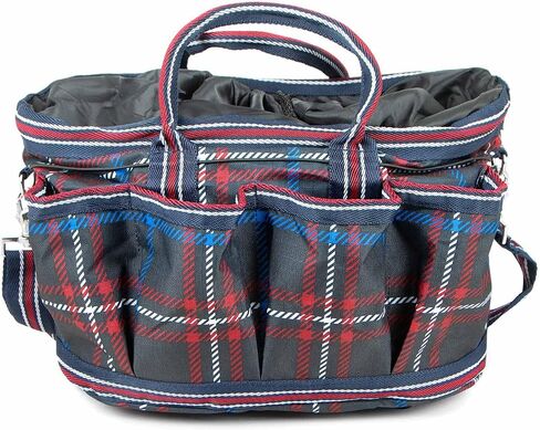 Jeffers Poplar Head Grooming Bag – Horse Grooming Organizer Tote with Pockets for Brushes, Tools, Clippers, Shampoo, Detangler – Stable Barn Kit Carrier for Horses, Pets, Merlot Snaffles & Irons in Saudi Arabia