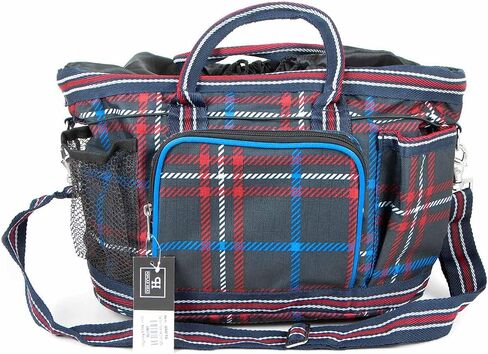 Jeffers Poplar Head Grooming Bag – Horse Grooming Organizer Tote with Pockets for Brushes, Tools, Clippers, Shampoo, Detangler – Stable Barn Kit Carrier for Horses, Pets, Merlot Snaffles & Irons in Saudi Arabia