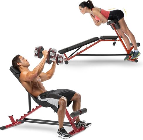 Fitness Reality X-Class Light Commercial Multi-Workout Abdominal/Hyper Back Extension Bench, Black in Kuwait