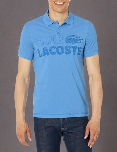 Lacoste Contemporary Collection's Men's Short Sleeve Regular Fit Graphic Petit Pique Polo Shirt in Saudi Arabia